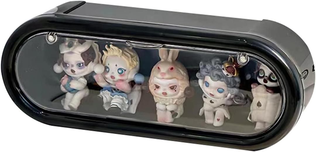 Clear Acrylic Display Case for Figures, Wall Mounted or Desktop Display Box Stand for Collectibles, Dustproof Storage Box Organizer for Action Figures Pop Mart