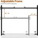 Dog Grooming Arm for Table, L Size, Adjustable 42" Height & 31"43" Width, H-Shape Stable Grooming Stand, Clamp Fits up to 2.76", with Hammock & 2 Nooses for Home Grooming & Nail Trimming
