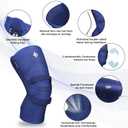 NEENCA Knee Brace for Knee Pain, Compression Knee Support with Patella Tendon Strap & Gel Pads, Side Stabilizers. Knee Sleeve for Meniscus Tear, ACL, PCL, Arthritis, Joint Pain Relief, Runner, Workout (Medium, Upgraded Version - Navy Blue)