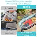 Snack Tray Compatible with UPPAbaby Vista V3/Vista V2/Vista/Cruz V3/Cruz V2/Cruz/RumbleSeat (V2,V2+,V3) Stroller Tray with Lid, Quick Attachment, Folds with Stroller, Dishwasher Safe, Patent Pending