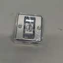 QCAA Solid Brass Sliding Door Pull Door Pocket Lockable, Polish Chrome, 1 Pack, Made in Taiwan