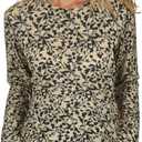 JomeDesign Women's Tops Long Sleeve Shirts Round Neck Loose Casual Blouses Floral Print T-shirts Small