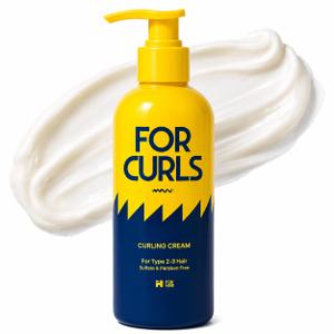 FOR CURLS Curl Cream for Curly & Wavy Hair | 8.4 oz | Anti-Frizz, Lightweight, Non-Crunchy | Sulfate & Paraben Free | Type 2-3 Hair