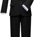 Visaccy Boys Suits Slim Fit Dress Clothes Ring Bearer Outfit Size 8Y
