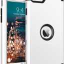 BENTOBEN for iPhone SE 2022 Phone Case and iPhone SE 2020 Case, Heavy Duty 3 in 1 Full Body Rugged Shockproof Hybrid Hard PC Soft Rubber Bumper Drop Protective Girls Women Cover, White/Black