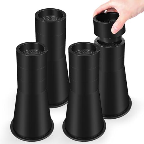 MCXYEM Bed Risers Adjustable Bed & Furniture Risers - Heavy Duty 6/7.8/10/12 Inch Non-Slip Lift Supports for Beds/Couches/Sofas, Durable Round Design with Creates Storage Space (4 Pack, 11.4 Inch)