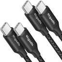 etguuds USB C to USB C Cable 4ft, 2-Pack, 60W Fast Charging Type C to C Charger Cord for iPhone 17 16 15 Pro Max Plus Air 16e, for MacBook/iPad USBC, Samsung Galaxy S25 S24 S23 A17 A16, Pixel