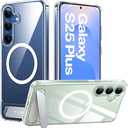 TORRAS Strong Magnetic & Seamless Stand for Samsung Galaxy S25 Plus Case, Fit for MagSafe, Mil-Grade Drop Protection, Adjustable Kickstand for Samsung Galaxy S25 Plus Case, Clear