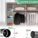 Closet Rod - 17-100 Inches, 1.3 Inch Diameter Heavy Duty Closet Rods Extender Hanging - Metal Matte Black Adjustable Clothes Hanging Bar, for Closet, Bathroom, Windows