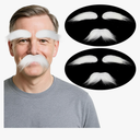 Miss U Hair 1Pcs Men Fake Mustache and Eyebrows Self Adhesive Costume Beard for Adults and Teens Mustache