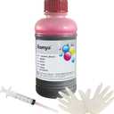 Aomya Ink Refill Kit 250ml Magenta Universal Dye Bulk Ink for Canon HP Epsn Brother Inkjet Printers Refillable Cartridge CISS CIS System (9 oz) with Syringe&Glove