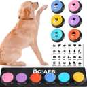 Dog Buttons for Communication,Talking Buttons for Dogs,6 Recordable Sound Buttons + 24 Scene Patterns + 1 Dog Button Mat+ 12 AAA Batteries30 Seconds Dog Buttons for Pet Sound Training Toy