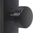 Matte Black Door Knobs Interior with Lock, Modern Privacy Rectangle Door Knob Door Handles for Bathroom Bedroom