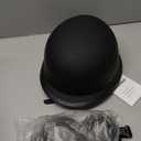 Helmet Half Shell German Motorcycle Helmet with Cycling Glasses - DOT Approved (XX-Large, Matte Black)