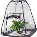 RESTCLOUD Mesh Plant Cover from Animals, Plant Netting Pest Guard Cover, Plant Tent Cage Pop-up with 4 Stakes for Vegetables, Fruits, Flowers (Black, 36 x 36 x 39 Inches)