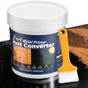2-in-1 Rust Converter & Metal Primer - 35 oz Black Rust Inhibitor Paint for Metal Protection, Long-lasting Anti-Rust Coating for Automotive, Iron Fence, Garage Door, Outdoor Furniture