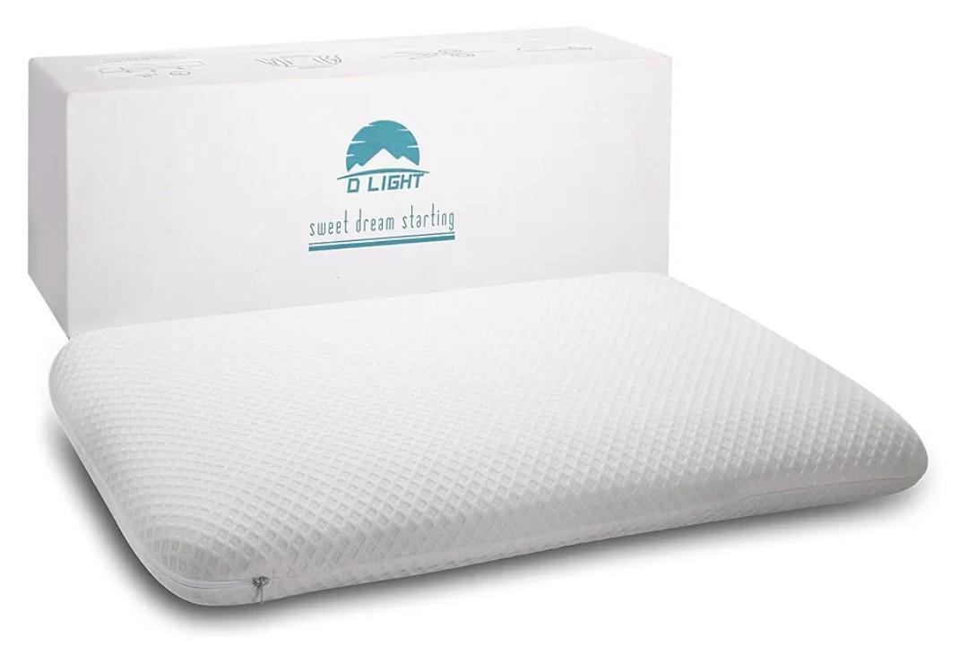 Slim 3.2" Stomach Sleeping Memory Foam Pillow-Thin, Flat, Soft Yet Supportative for Belly, Back& Stomach Sleepers