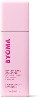 BYOMA Moisturizing Gel Cream - Barrier Repair Cream/Gel Face Lotion with Niacinamide and Green Tea - Ceramide Face Moisturizer for Dry Skin - Alcohol Free, Oil Free Face Moisturizer - 1.69 fl. oz