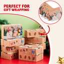 JOYIN 24 PCS Christmas Cookie Gift Baking Box 8.75" x 5.75" x 2.75” with Window Auto-Popup, Xmas Holiday Treat Boxes Containers with Tags for Party Favor Pastries, Cupcake, Brownies, Donut Gift-Giving, 24 Count