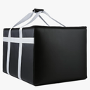 musbus Insulated Food Delivery Bag Cooler Bags Keep Food Warm Catering Therma for doordash Uber Eats Catering Shopper hot BLACK travel grocery pizza portable beach soft sided