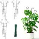 30 Inch Trellis for Climbing Plants Indoor 3 Pack Indoor Plant Trellis for Potted Plants Metal Garden Trellis for pots Indoor Outdoor for Monstera Pothos Vine Ivy Hoya(30inch Black)