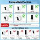 Solar Panel and 2-in-1 Wall Mount for Ring Cam, 7W Solar Charger Compatible with Rings Spotlight &Stick Up Outdoor Cam Battery, 360 Adjustable Outdoor Security Camera Mount, Weatherproof, 1-Pack