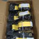 Car Tie Down Straps for Trailers 2inch x10ft - J Hooks with Safety Clips(10,000 Lbs Break Strength)-4 Pack Heavy Duty Vehicle Hauler Strap Tire Ratchet Straps with Axle Straps for Truck Utv Trailer