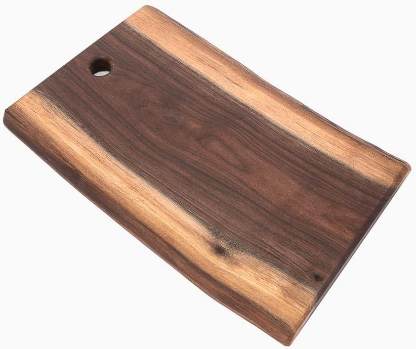 Live Edge Black Walnut Cutting Board 8" x 12"  Handcrafted by American Amish  Reversible, Durable, Unique Hardwood Slab  Food-Safe Finish  Premium Charcuterie & Serving Board