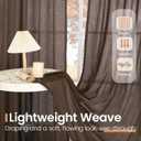 BGment Brown Linen Curtains 84 Inch Length 2 Panels for Living Room Windows, Chocolate Semi Sheer Drapes Textured with Rod Pocket for Farmhouse Bedroom Dining Decor Lightweight, Each 52 Inch Wide