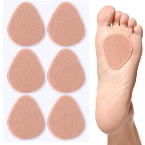 18 Pcs Metatarsal Foot Pads, Sole Serenity Foot Pad, Adhesive Forefoot Cushion Pad Felt Metatarsal Ball of Cushion Pads, Adhesive Forefoot for Pain Relief