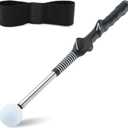 NINEFOX Golf Swing Pro Trainer: Portable Retractable Stick with Click Feedback for Enhanced Grip, Tempo & Consistency
