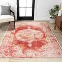 JONATHAN Y Rosalia Cottage Medallion Peach/Ivory Indoor Area Rug, 3x5, Vintage, Bohemian, Easy-Cleaning for Living Room, Bedroom, Kitchen, Pet Friendly, Non-Shedding (MDP403F-3)