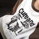 Women Oversized Graphic Shirt Ribbed Patchwork Long Sleeve Y2k Tops Teen Girls Baggy Grunge Clothes (Black, L)