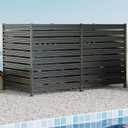 42" H x 38" W (3 Panels) Air Conditioner Fence, Metal Privacy Fence Panels for Outside, AC Unit Fencing, Trash Can Fencing, Pool Equipment Enclosure, Outdoor Privacy Wall for Outside, Patio, Black