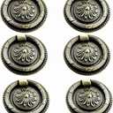 Drop Ring Handles Dresser Ring Pull Brass Oil-Rubbed Bronze 2 inch Diameter Cabinet Cupboard pulls Drawer Ring Handle knob 6Pcs