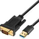 USB to VGA Adapter Cable 5FT Compatible with Windows 11/10/8/7, USB 3.0 to VGA Male 1080P Monitor Display Video Adapter/Converter Cord. (5FT)