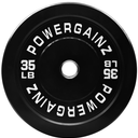 Powergainz Weight Plates with Steel Hub, 45LB, Black