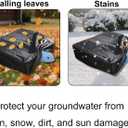 Waterproof Cover for Little Tikes Turtle Sandbox, 420D Oxford Sand Pit Cloth Turtle Sand Box Cover Windproof Outdoor Sandpit Protection for Kids Protect Toys, 38.6x34.7x11.8 inch