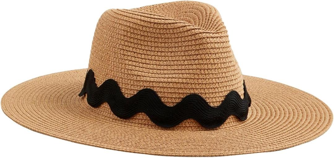 Mud Pie Women's Mud Pie Women's RIC Rac Fedora (4" x 14 1/2" dia, Brown)