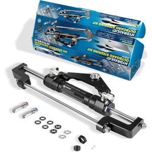 Camoo HC5345-3 Hydraulic Steering Cylinder 300HP Front Mount Helm Replace for Seastar Outboard Steering Cylinder HC5345-3, Max Pressure 10.3MPa/1500PSI with Two-Way Lock Valve and ORB Fittings Camoo HC5345-3 Hydraulic Steering Cylinder 300HP Front Mount Helm Replace for Seastar Outboard Steering Cylinder HC5345-3, Max Pressure 10.3MPa/1500PSI with Two-Way Lock Valve and ORB Fittings