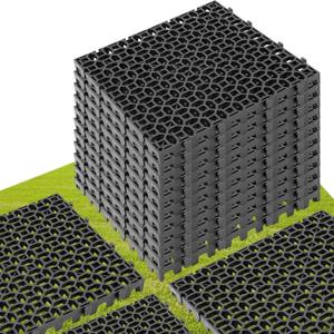 10 Pcs Interlocking Permeable Paver Grid Heavy Ground Protection Mats Drive on Lawn Grates Grid Parking Pavers 15.7 x 15.7 in, 6613 lb Load for Stone Grass Permeable