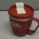 13 oz Coffee Mug, Vacuum Insulated Camping Mug with Lid, Double Wall Stainless Steel Travel Camping Tumbler Trave Mugs, for Men & Women (Red, 13oz)