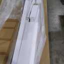 Fredbeck 48x96 inch White Barn Door with 8FT Sliding Door Hardware Kit Included & Handle,MDF,Solid PVC Surface,DIY Assembly,5-Panel