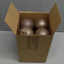 Yunlly 12 Pcs Neutral Textured Christmas Ball Ornaments Rustic Earth Toned Xmas Ornaments Antique Farmhouse Modern Christmas Decor for Tree Home Decor(Copper Brown,3.2 Inch, Neutral)