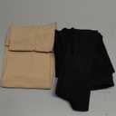 2 Pairs Medical Compression Pantyhose for Women, 20-30mmHg Graduated Support Tight Pants, Opaque Footless (XL, Beige*1+Black*1)