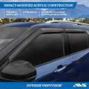 Auto Ventshade [AVS] Outside Mount Rain Guards For 2019 - 2026 Chevrolet Silverado - GMC Sierra 1500; 2020 - 2026 Silverado/Sierra 2500 HD & 3500 HD St Cab | Window Vent Visors, 2 pcs. - Smoke | 92446