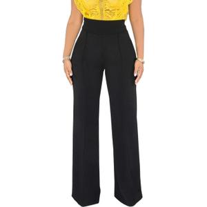 Hoefirm Work Pants for Women Business Casual Stretch Tall Straight Leg Slacks High Waisted Yoga Dress Pants (XX-Large, Black)