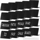 20 Pack Mini Chalkboard Signs for Food, ALOTCHE Tabletop Chalkboard Labels L-Shaped Rustic Tabletop Buffet Table Signs for Weddings, Birthday Parties, Message Board Signs, Bakery and Retail