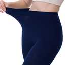 DUCMODA Women's 70D Semi-Opaque Tights High Waist Solid Soft Stretch Pantyhose (Navy Blue)