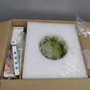 ILLMTW Glass Floor Lamp for Living Room,Bedroom,Gold Mid Century Modern Standing Lamp with Remote,Dimmable Brass Tall Lamp Vintage Tulip Green Arc Flower Floor Light Boho Bohemian